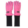 SnowStoppers Kid's Waterproof Long Cuff Winter Gloves (Fuchsia, Small)