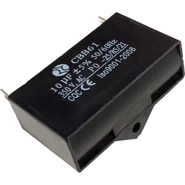 Audiofan Starting Capacitor CBB61 10UF 350V Product Size 58.5mm x 43mm x 28mm
