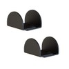 JUBEST 2 Pack Matte Black Floor Guide Floor Mount Sliding