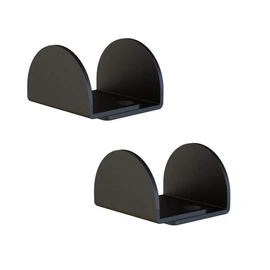 JUBEST 2 Pack Matte Black Floor Guide Floor Mount Sliding Barn Door Hardware Up to 1-13/16"W 1-3/8"H