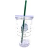 Starbucks Clear Grande Acrylic Cold Cup Double Walled Tumbler 16