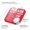 Please Do Not Flush Sign 5 Pack 6"x 6" Please