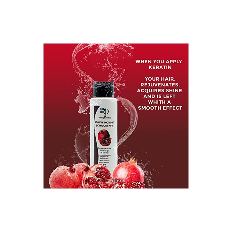 Pomegranate Medium Strength Keratin Treatment with Clarifying Shampoo 16oz by
