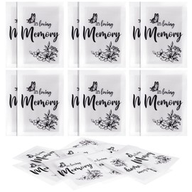 Eaasty 60 Pack Funeral Facial Tissues in Loving Memory Pocket Tissues Bulk Travel Funeral Favors Small Individual Napkins Packs for Memorial, Celebration of Life, 3. 54 x 4. 72 Inches