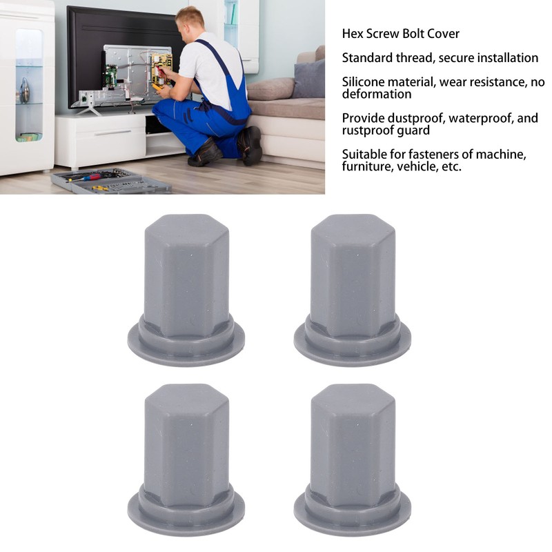 50PCS Hex Screw Bolt Covers Waterproof Dustproof Hexagonal Screw Protective