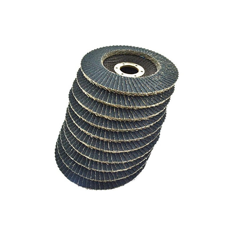 10 x Zirconium Flap Discs 80 Grit Angle Grinder 4.5"