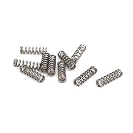 TOP-VIGOR 10Pcs Compression Spring, 3mm OD,0.5mm Wire Size,10mm Free Length Dual Extended Durable Dual Hook Tension Spring for Furniture Screen Doors Repair Projects