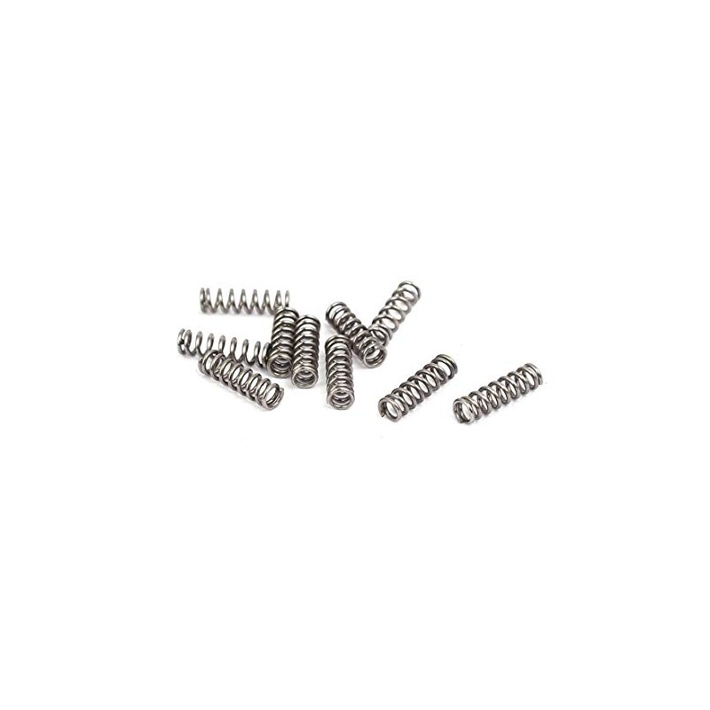 TOP-VIGOR 10Pcs Compression Spring, 3mm OD,0.5mm Wire Size,10mm Free Length