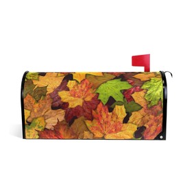 ALAZA Thanksgiving Autumn Leaves Magnetic Mailbox Cover Fall MailWraps Garden Yard Home Decor for Outside Oversized-25.5" x20.8"