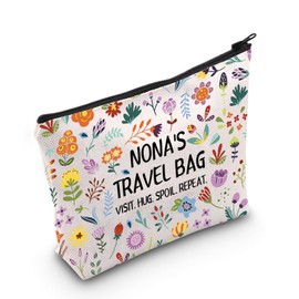 WCGXKO Nona Makeup Gift Nona Travel Bag Best Nona Ever Gift Mother’s Day Gift for Nona Grandma (Nona Bag)