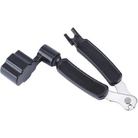 Guitar String Winder Cutter Pin Puller, Guitar Maintenance Tool/String Peg Winder + String Cutter + Pin Puller Instrument Accessories 3 in 1, Black