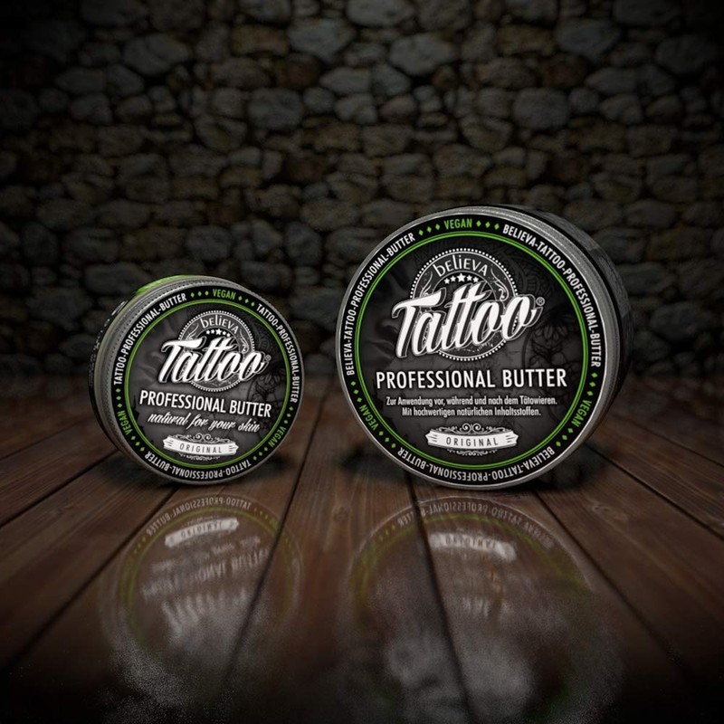 Believa Tattoo Butter, Premium Tattoo Care with Vegan Formula and