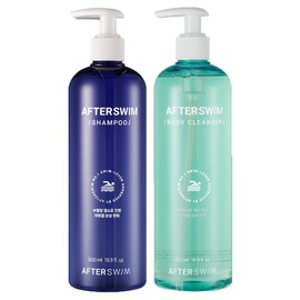 AfterSwim pool shampoo 500ml + body cleanser 500ml, 1 set / 애프터스윔 수영장 샴푸 500ml + 바디클렌저 500ml, 1세트