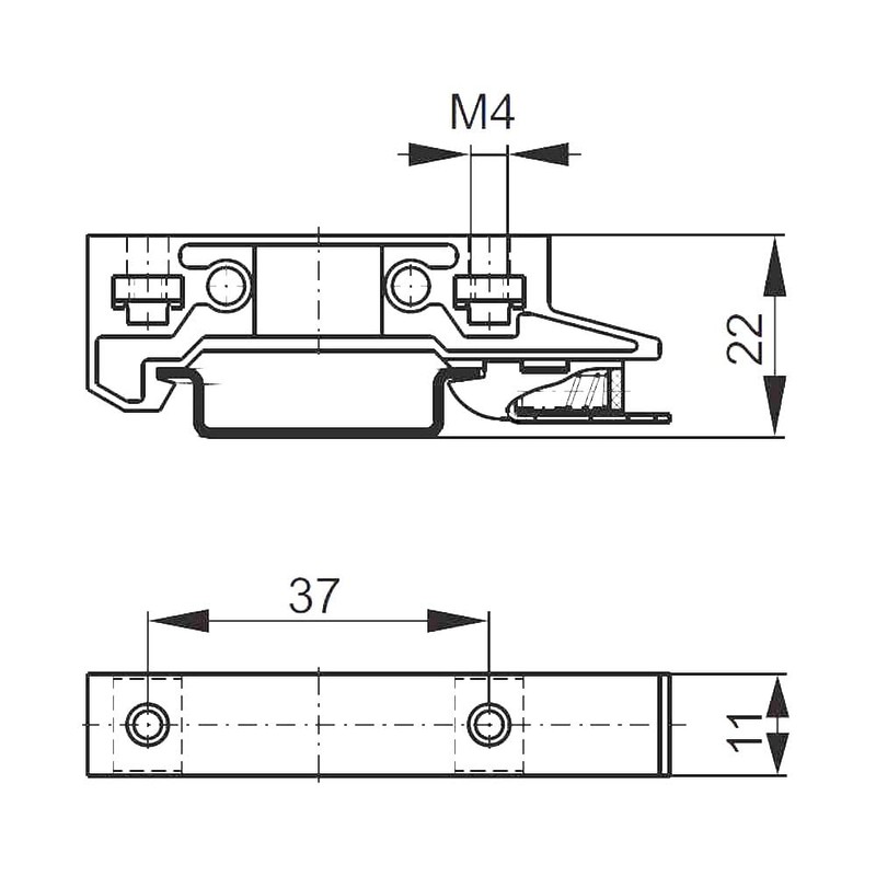 WITTKOWARE Pack of 10 Mounting Brackets for 35 mm DIN