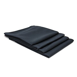 Autofiber Diamond Glass Microfiber Window and Chrome Towel (16 inch x 16 inch) - Pack of 4, Black