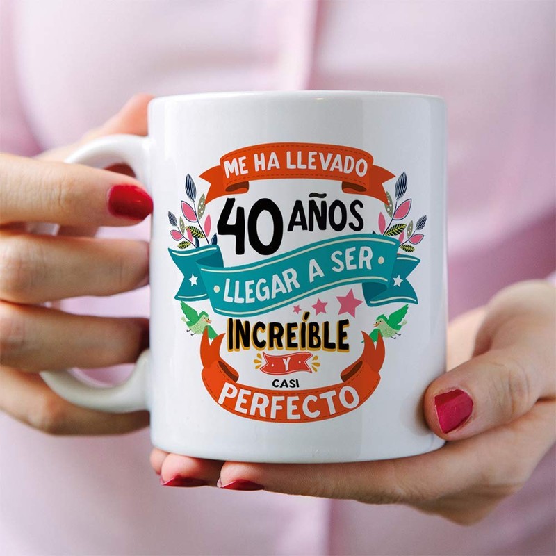 MUGFFINS Taza 40 Cumpleaños -"Me ha llevado 40 años llegar