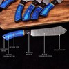 Professional Kitchen Knives set Custom Made Damascus Steel 8 pcs