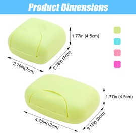 Reton 4 Piece Portable Candy Colour Soap Container Case, Box Holder, Organiser for Home, Bathroom, Hiking, Travel, Camping and Other Outdoor Activities