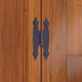 Richelieu Hardware - BP205390 - Pack of 2 units - Traditional Metal Country Hinge - 2053 - Black Finish