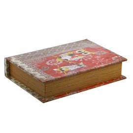 Box im Buch Look Midi: Diese Aufbewahrungs-Box im Buch-Look ist solide aus Holz gefertigt und außen attraktiv im Retrolook mit einem Eulen-Motiv ... ... verborgen. Format Midi ca. 30 x 22 x 6,5 cm