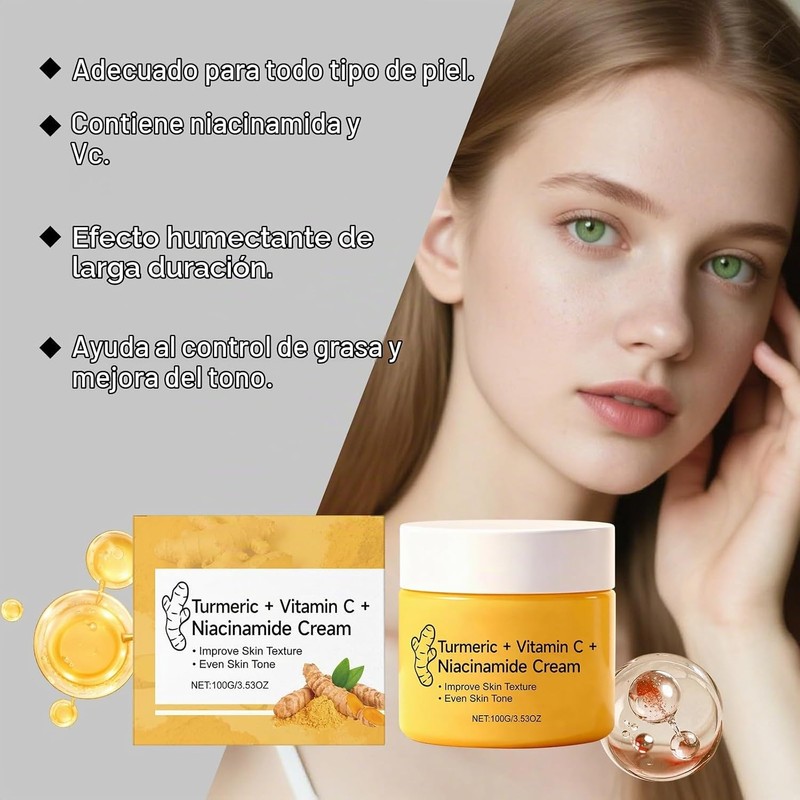 Crema Facial con Niacinamida, Hidratación Suave y Ligera
