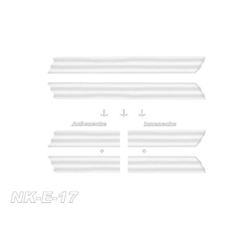 Marbet Design Inner Corner Outer Corner for Marbet Trims Stucco