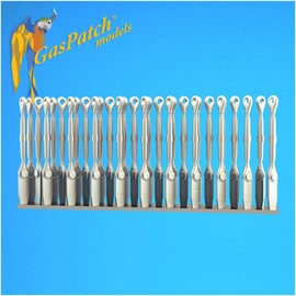 Gas Patch Models GAS48008 1/48 Turnbuckle, Type B, Metal, 30 Pieces, Plastic Model Parts