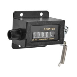 Mechanical Counter 5 Digit Bale Counter, 0-99999 Mechanical Resettable Mechanical Pulling Counter, Counting Reset Function Glass Mirror Design Mechanical Counter for Printing Sport