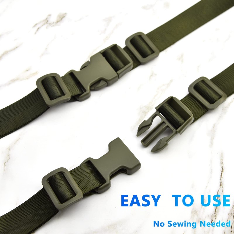 MELORDY 1 inch Buckles Straps Set with 10 Yards Nylon