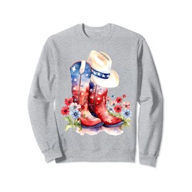 American Boots and USA Hat Design Sweatshirt