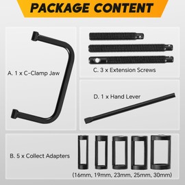 weyleity Automotive Valve Spring Compressor Tool | Valve Lapping Compound Kit, 10pcs C Clamp Tool Set for Motorcycle, ATV, Car, Small Engine Vehicle Equipment