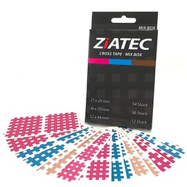 Ziatec Cross-Tapes with 102, 204 & 306 Plasters, Grid Tapes, Acupuncture Plaster with Grid Structure, Physio Tape Mix - 102 pieces