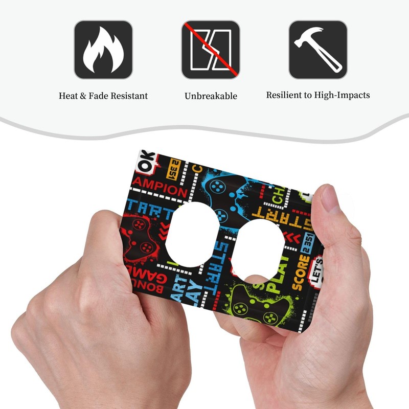HIZUWKY Video Game Controller Outlet Covers Light Switch Cover Boys