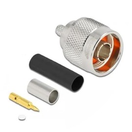Delock N Plug for Crimping LMR 200 with Matching Heat Shrink Tube