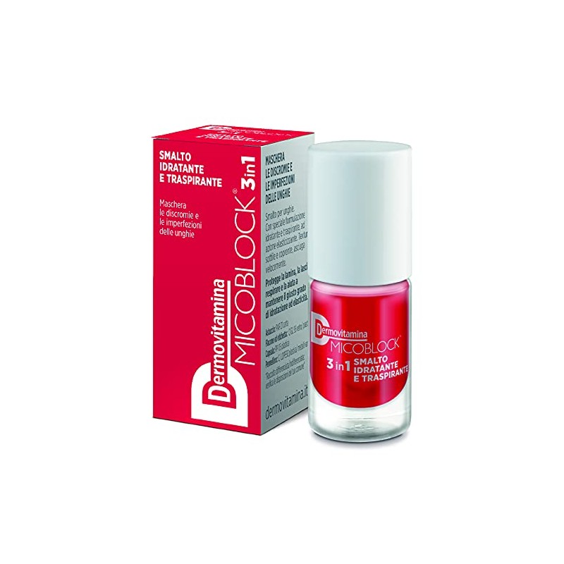 Dermovitamina - Dermovitamina Micoblock Moisturising Nail Polish, Red, 5 ml