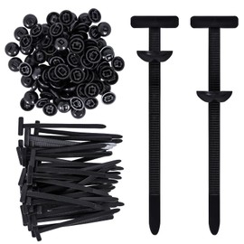 Nylon Universal Cable Tie Buckle,100PCS Upgrade Heavy-Duty Self-Locking UV-Resistant Wire Nylon Zip Tie Holders & Button Design, Bumper Retainer Clips, Car Plastic Rivet Fasteners