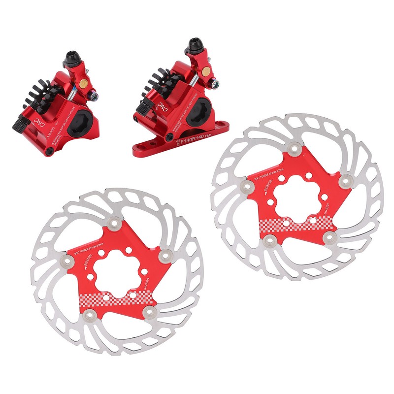 4pcs Disc Brake Kit Aluminium Alloy Disc Brake Calipers Rotor