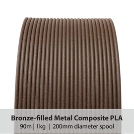 Protopasta Bronze Filled PLA 3D Printer Filament | ProtoPlant Metal-Filled PLA Plastic Printer Filament with 60% Bronze | Polish and Patina Friendly Metal Composite Filament | 1kg Metallic Spool