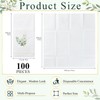 Janlaugh 100 Pack Christmas Golden Eucalyptus Linen Disposable Napkins with