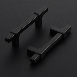 Ravinte Decor 20 Pack Black Cabinet Handles - 3" Hole Center Cabinet Pulls Matte Black Drawer Pulls Cabinet Hardware Kitchen Handles for Cabinets