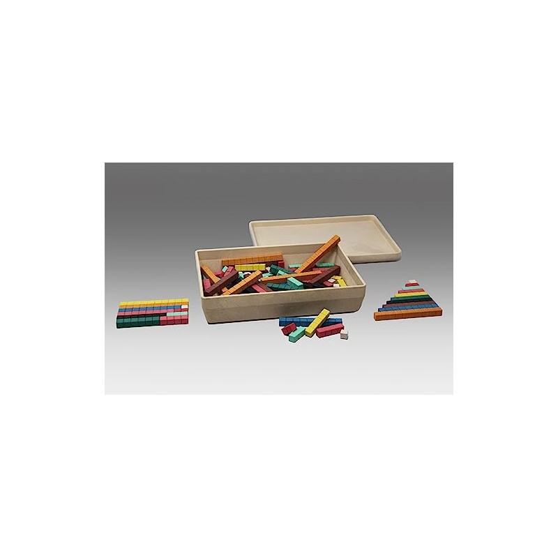 WISSNER® aktiv lernen - 126 Farbige Rechenstäbe Cuisenaire - RE-Wood