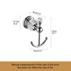 PEONYBATH Chrome Bathroom Robe Hooks,Towel Hook Silver Crystal Bathroom Hardware
