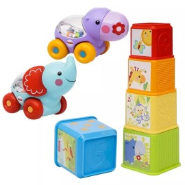 Fisher-Price Stack & Roll Set Develop Baby Gross Motor Sensory