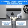 JAWUZ Washing Machine Drain Adapter, Drain Washing Machine Triple Thread