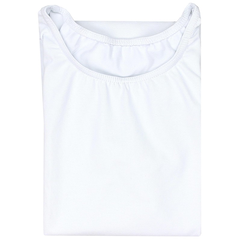 Alkato Women's Long-Sleeved Cotton Bodysuit with Crew Neck, White