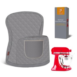Stand Mixer Cover Compatible with Kitchenaid Bowl-Lift Mixer with Storage Bag(Gery)