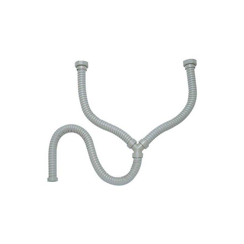 SANEI PH62-862 Sink Drain Valve Y-Type Hose for Two-Tank Sinks