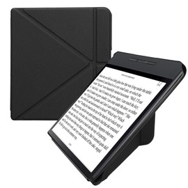 kwmobile Origami Case Compatible with Kobo Forma Case - Slim PU Leather Cover with Stand - Black