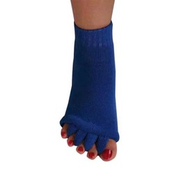 Happy Feet Toe Separator Alignment Socks - Comfortable Toe Separator Socks Massage Socks – Prevent Foot Cramp and hammertoes (Royal Blue)