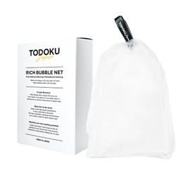 TODOKU JAPAN Rich Bubble Face Wash Soap Net, 4 Layer Mesh, Marshmallow Whip Maker (BLACK)
